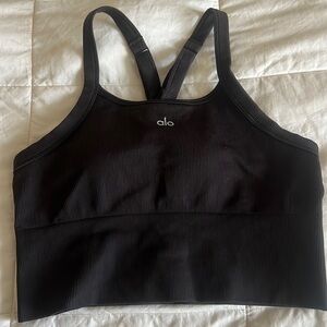 High neck alo sports bra